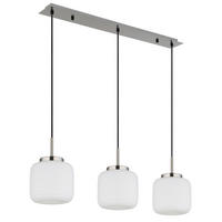 HÄNGELEUCHTE 24/130 cm  - Schwarz/Weiß, KONVENTIONELL, Glas/Textil (24/130cm) - Globo