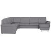 WOHNLANDSCHAFT Grau Flachgewebe  - Chromfarben/Grau, KONVENTIONELL, Textil/Metall (240/330/163cm) - Beldomo System