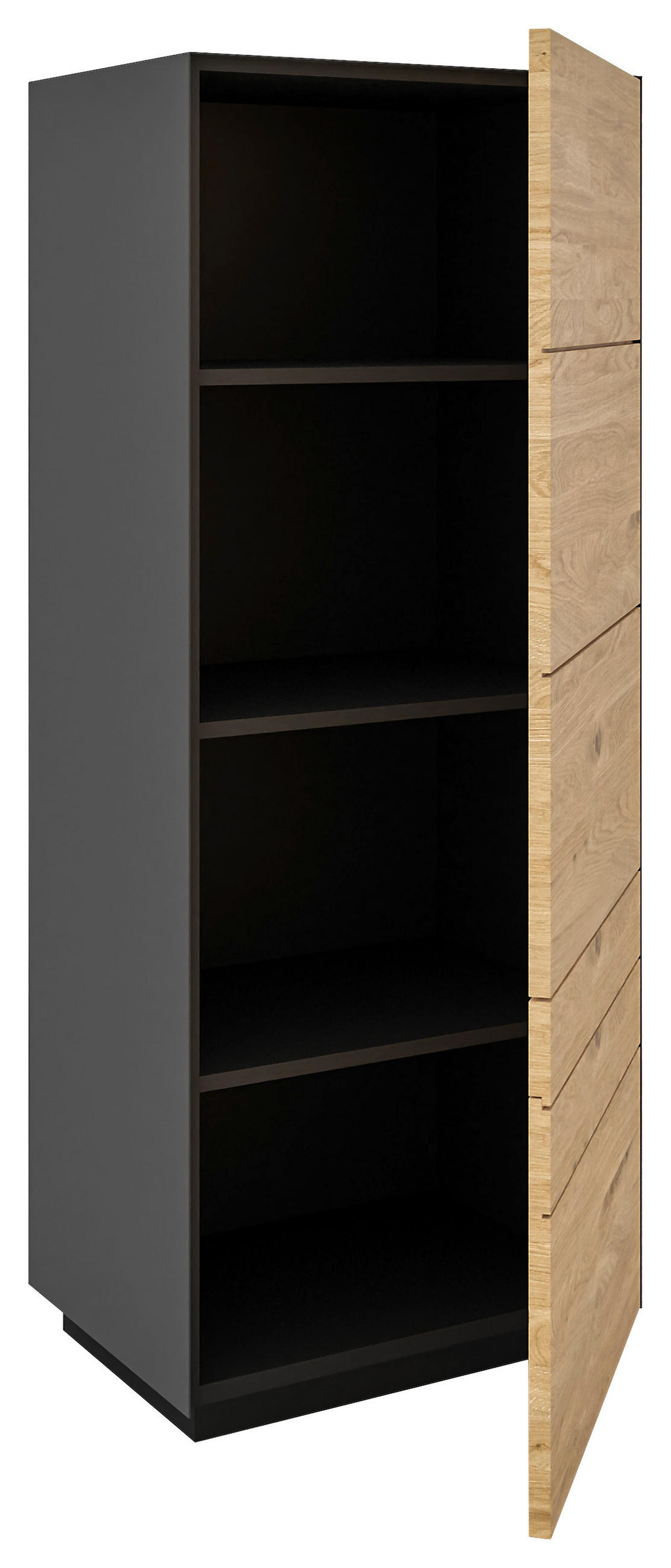 KOMMODE Celika Celika Anthrazit, Wildeiche  56/141/40 cm  - Wildeiche/Anthrazit, Natur, Holz/Holzwerkstoff (56/141/40cm) - Dieter Knoll