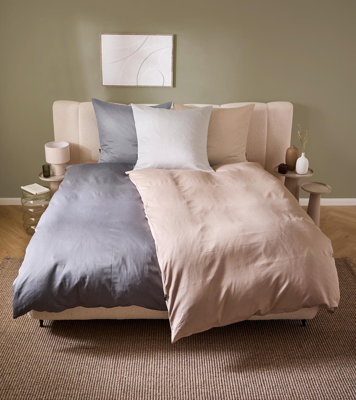 BETTWÄSCHE Satin 135/200 cm  - Grau, MODERN, Textil (135/200cm) - Novel