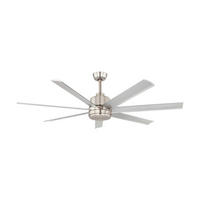Ventilator mit Beleuchtung 152,4/41,3 cm   - Alufarben/Nickelfarben, Basics, Metall (152,4/41,3cm) - Eglo
