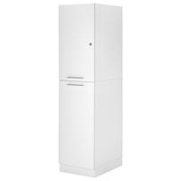 MEHRZWECKSCHRANK 50/200/67,6 cm  - Weiss/Edelstahlfarben, Konventionell, Holzwerkstoff/Metall (50/200/67,6cm) - Respekta