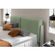 BOXSPRINGBETT 180/200 cm  in Hellgrau, Mintgrün  - Hellgrau/Schwarz, Design, Textil/Metall (180/200cm) - Johann Jakob
