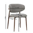 STUHL Webstoff Braun, Nussbaumfarben  - Nussbaumfarben/Braun, Design, Textil/Metall (53/79/58cm) - Novel
