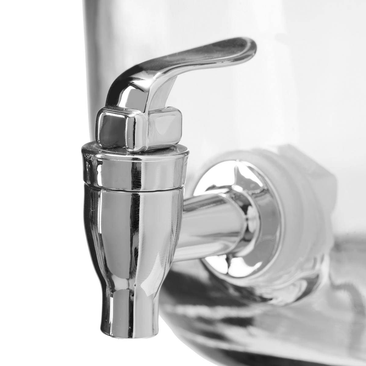 GETRÄNKESPENDER  Succo  - Edelstahlfarben/Transparent, Basics, Glas/Kunststoff (20,70/31,00cm) - Leonardo