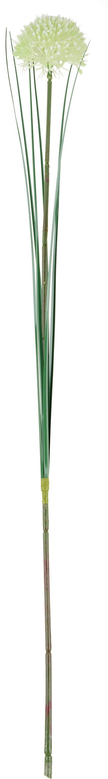 KUNSTBLUME - Weiß/Grün, Basics, Kunststoff/Textil (66cm)