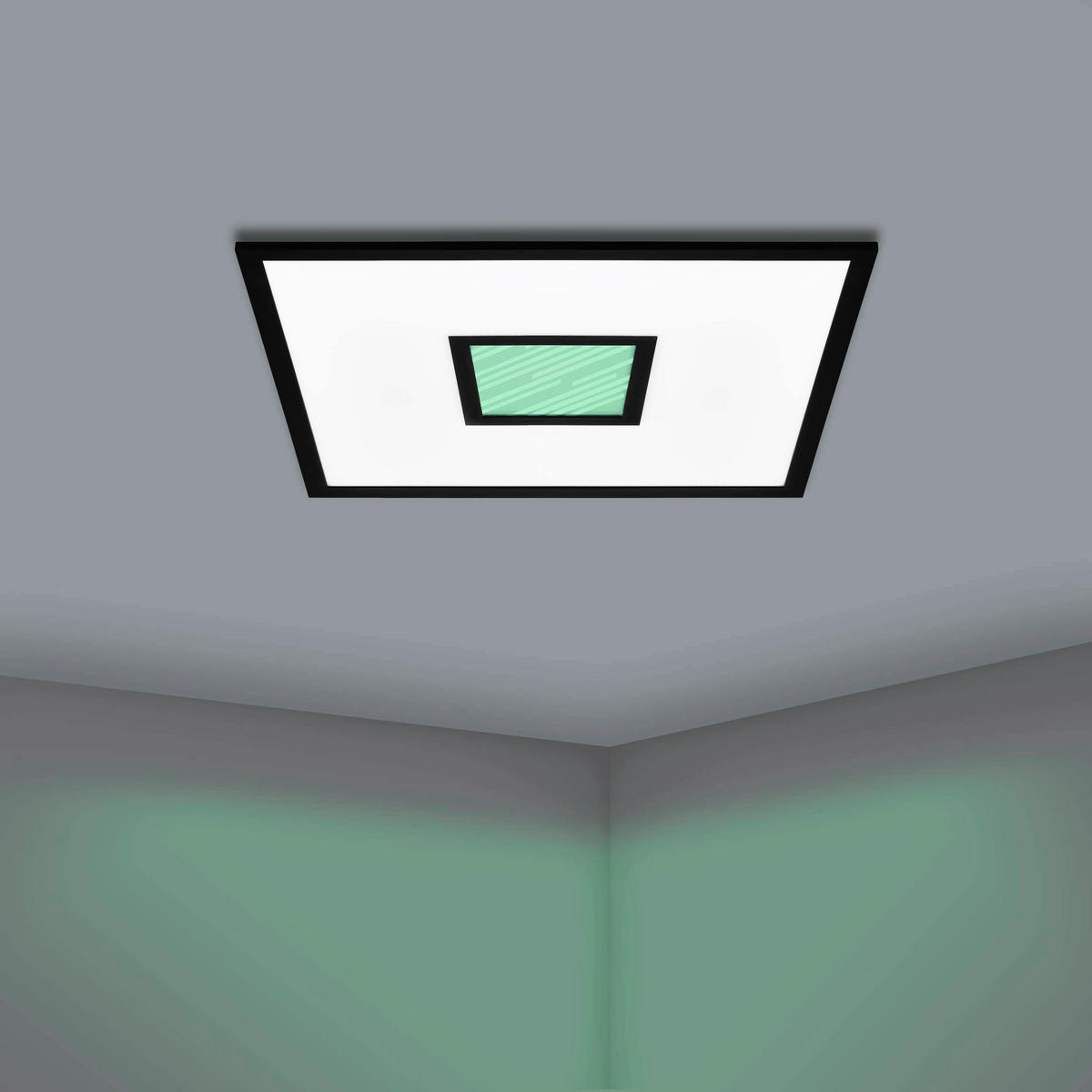 DECKENLEUCHTE    45/45/5 cm  - Schwarz/Weiß, Design, Kunststoff/Metall (45/45/5cm) - Eglo