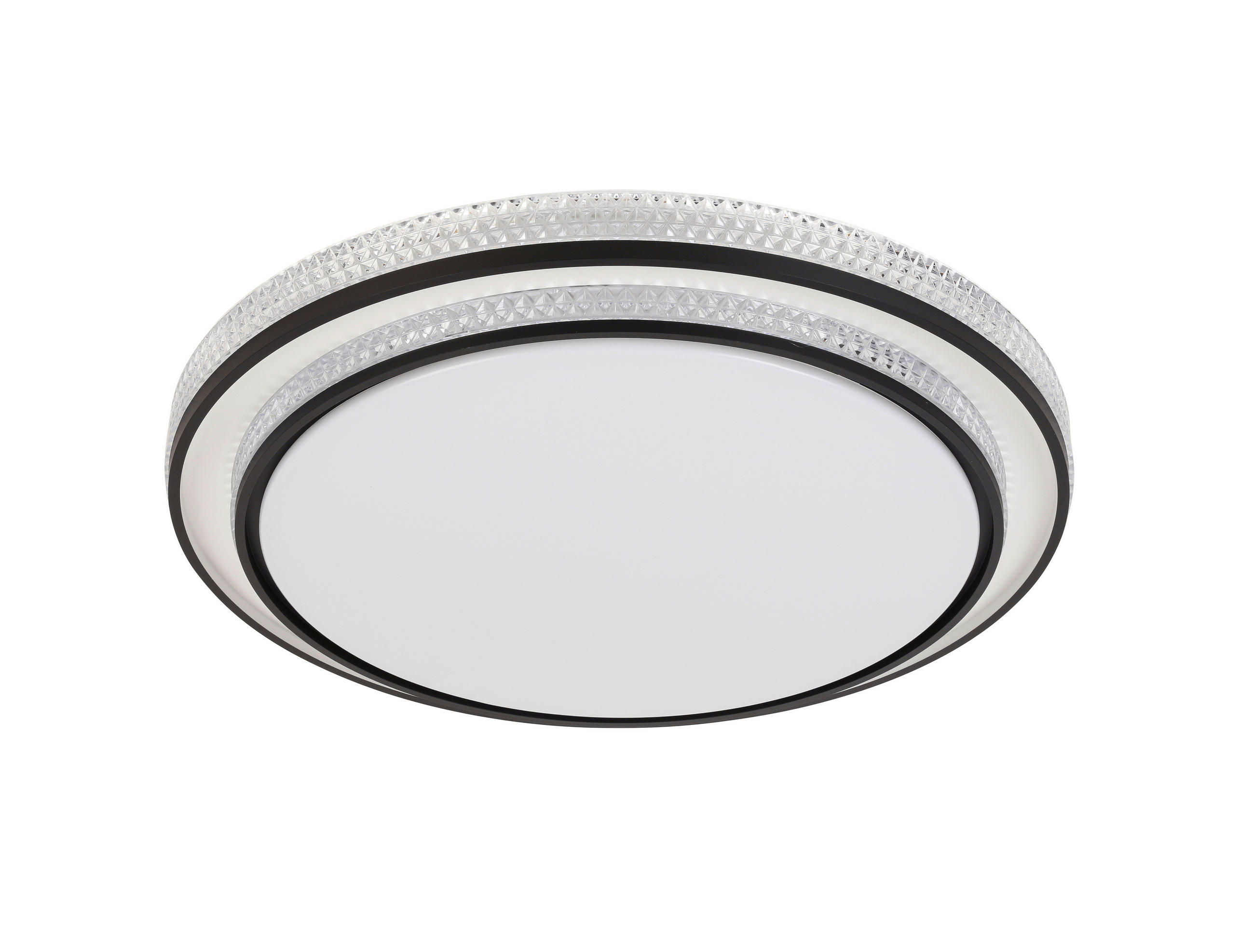 LED MENNYEZETI LÁMPA - fekete/fehér, Basics, műanyag/fém (41/9cm) - Novel