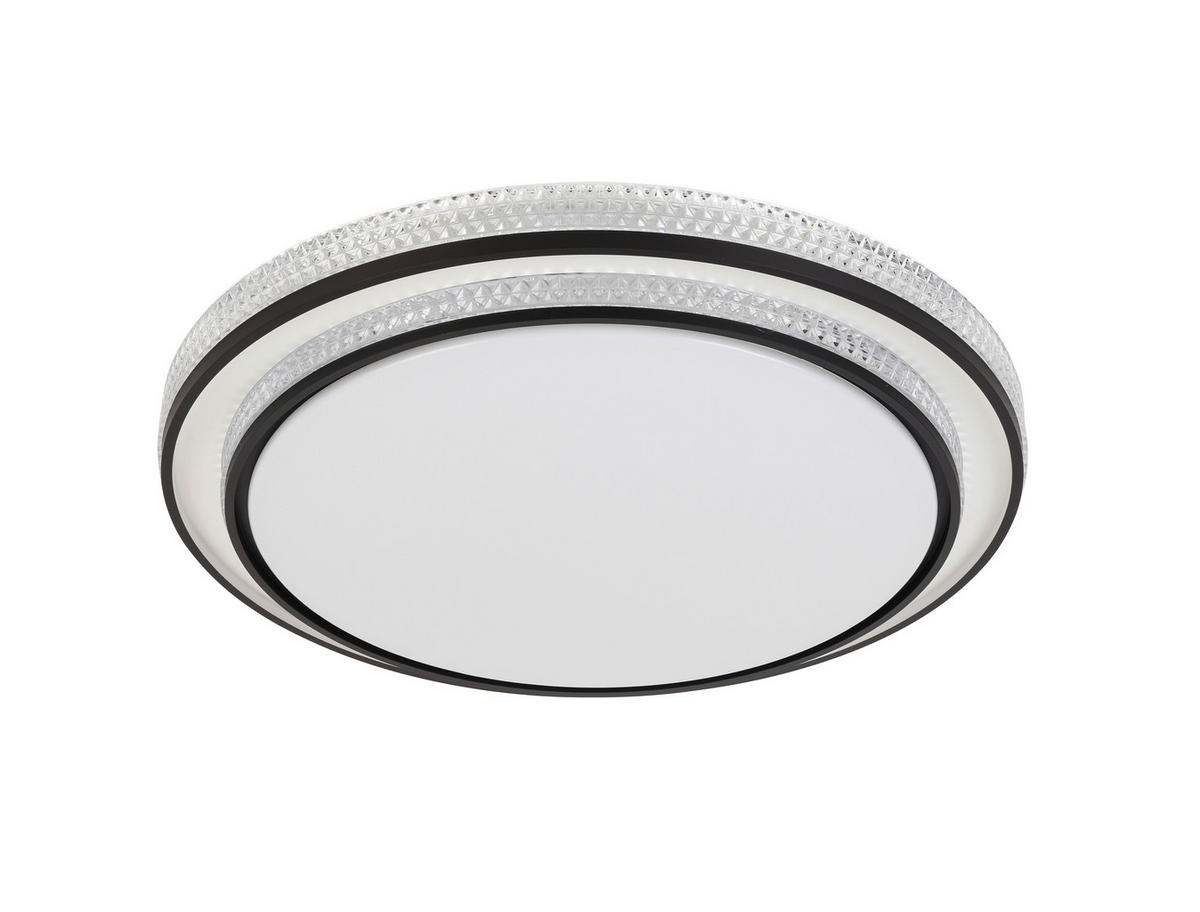 STROPNÉ LED SVIETIDLO, 41/9 cm  - čierna/biela, Basics, kov/plast (41/9cm) - Novel