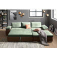 ECKSOFA in Flachgewebe Braun, Olivgrün 271/175 cm - Braun/Olivgrün, Design, Kunststoff/Textil (271/175cm) - Xora