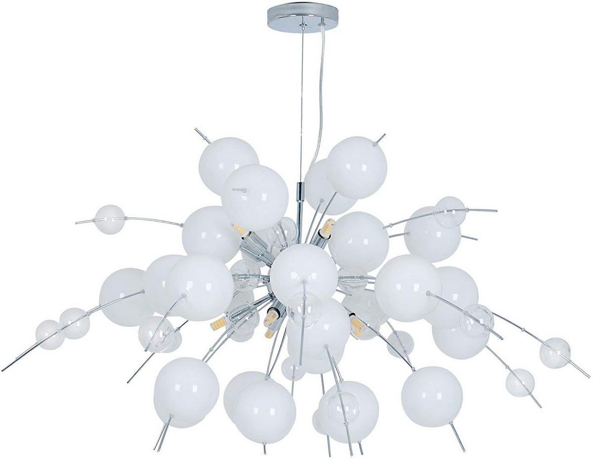 HÄNGELEUCHTE 98/150 cm  - Chromfarben/Klar, Design, Glas/Metall (98/150cm) - Näve