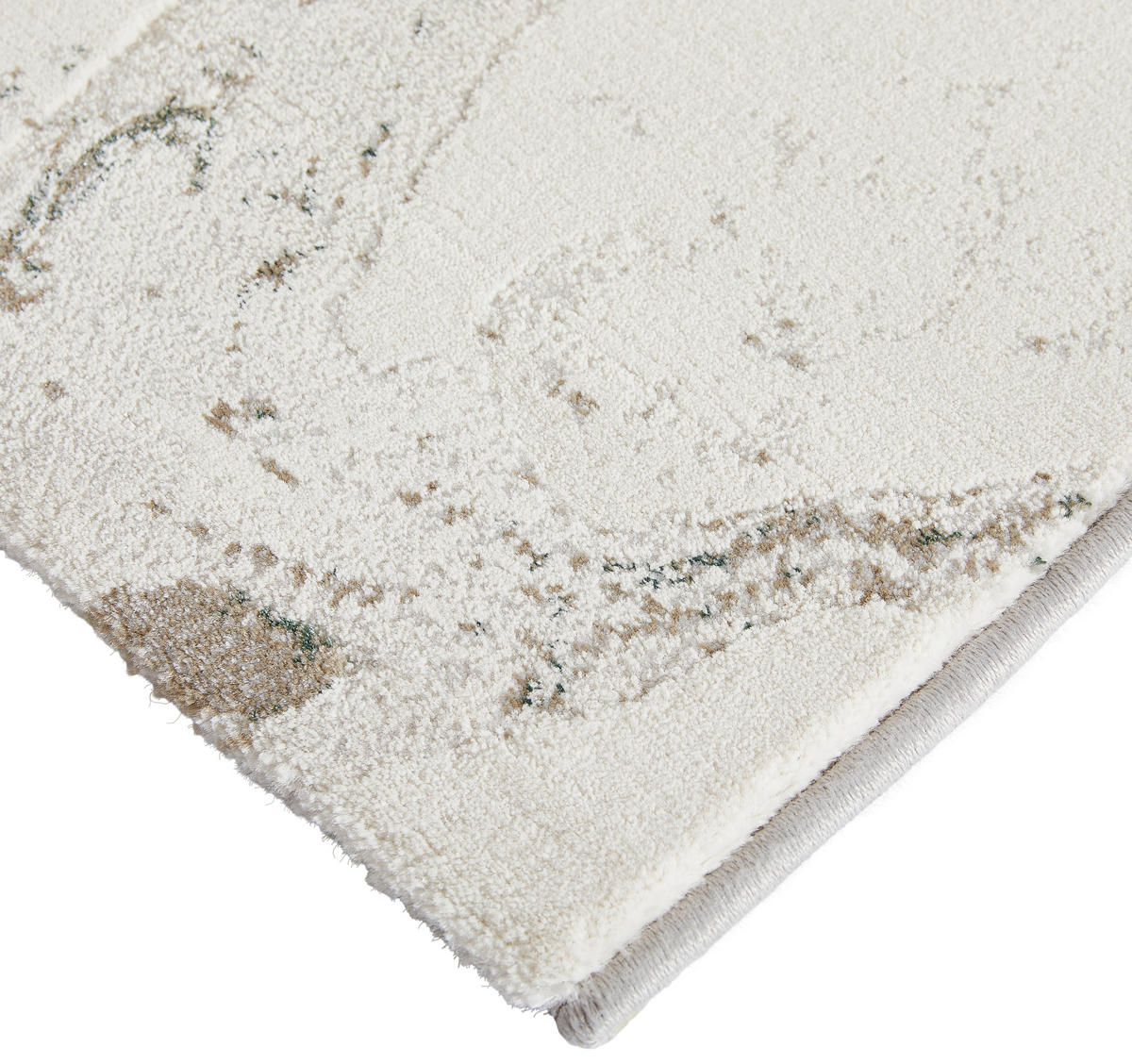 WEBTEPPICH 133/195 cm Platinum Grün, Weiß, Beige  - Beige/Weiß, Design, Kunststoff/Textil (133/195cm)