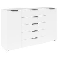 BYRÅ 160/100/42 cm  - vit/kromfärg, Modern, metall/trämaterial (160/100/42cm) - Rauch Möbel