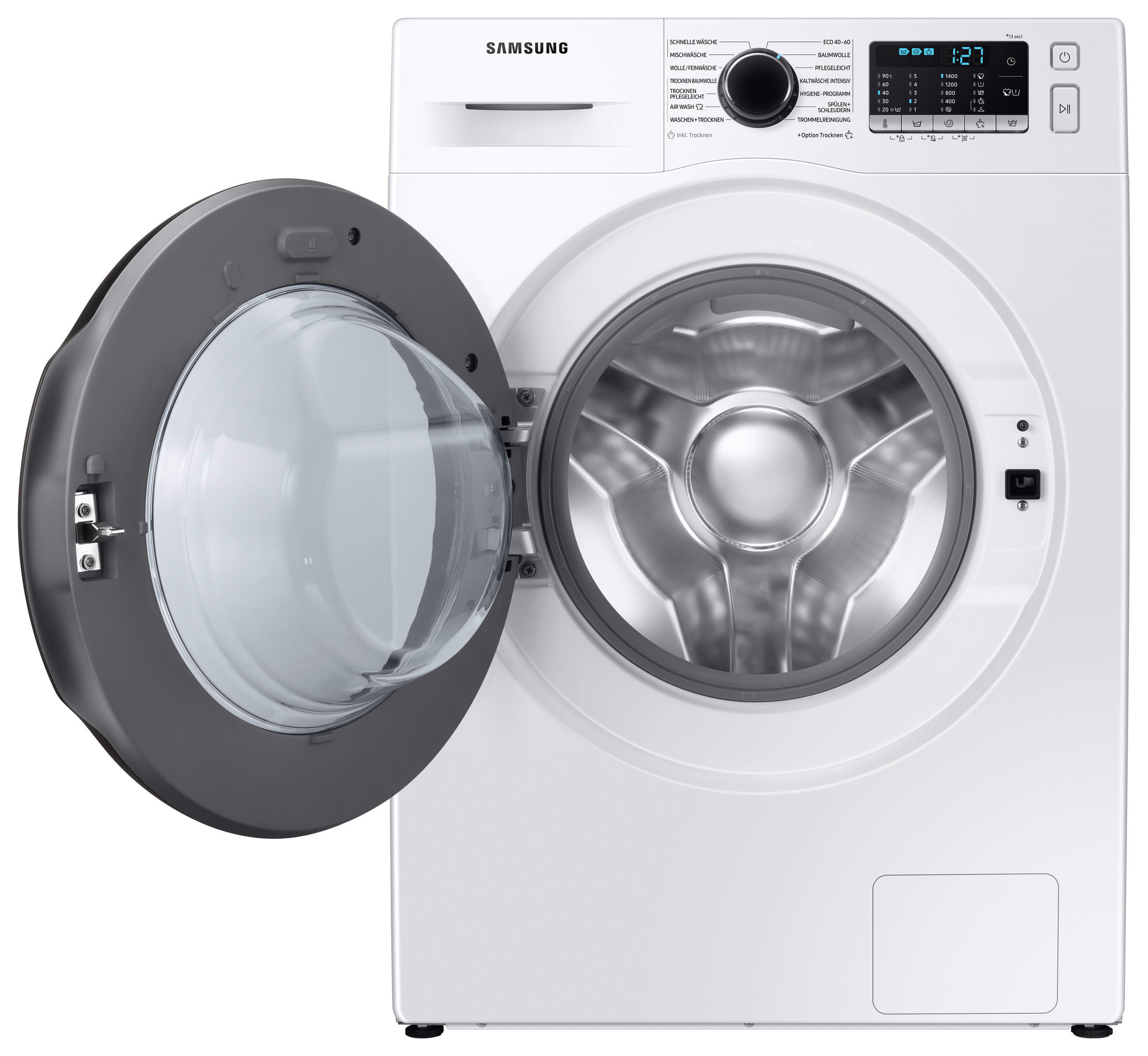 WASCHTROCKNER WD81TA049BE/EG  - Weiß, Basics, Glas/Kunststoff (60/85/68cm) - Samsung