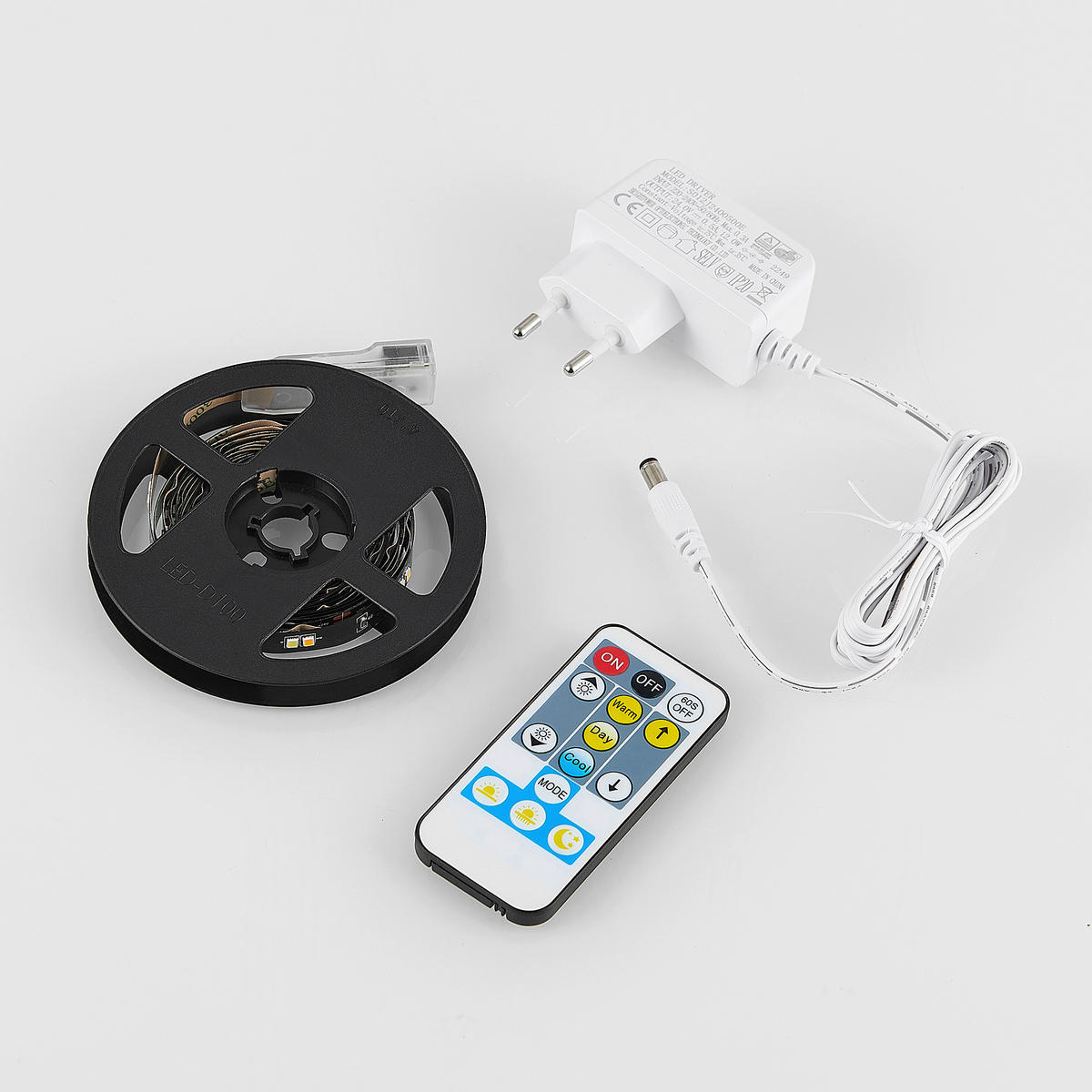 LED PÁSIK, 300 cm - čierna, Basics, plast (300cm)