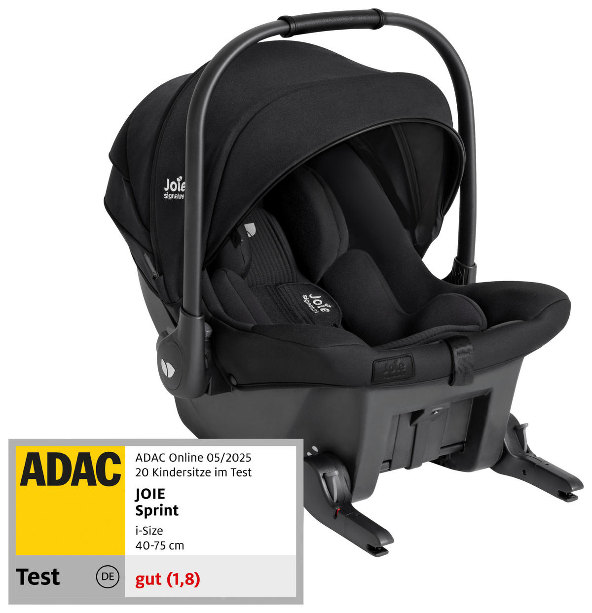 BABYSCHALE Signature Sprint   - Schwarz, Basics, Kunststoff/Textil (45/58/64cm) - JOIE SIGNATURE
