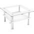 COUCHTISCH in Metall, Glas, Holzwerkstoff 70/70/42 cm - Edelstahlfarben/Eichefarben, Design, Glas/Holzwerkstoff (70/70/42cm) - Carryhome COUCHTISCH in Metall, Glas, Holzwerkstoff 70/70/42 cm - Edelstahlfarben/Eichefarben, Design, Glas/Holzwerkstoff (70/70/42cm) - Carryhome