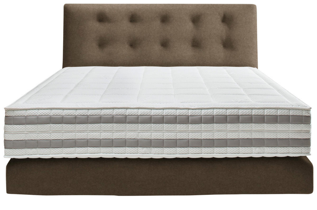 BOXSPRINGBETT 160/200 cm  in Braun  - Braun, Konventionell, Holz/Textil (160/200cm) - Dieter Knoll