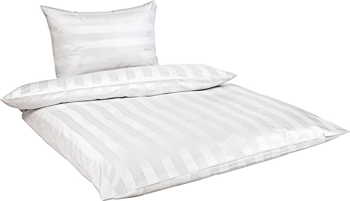 POSTEĽNÁ BIELIZEŇ, satén, biela, 140/200 cm - biela, Lifestyle, textil (140/200cm) - Curt Bauer