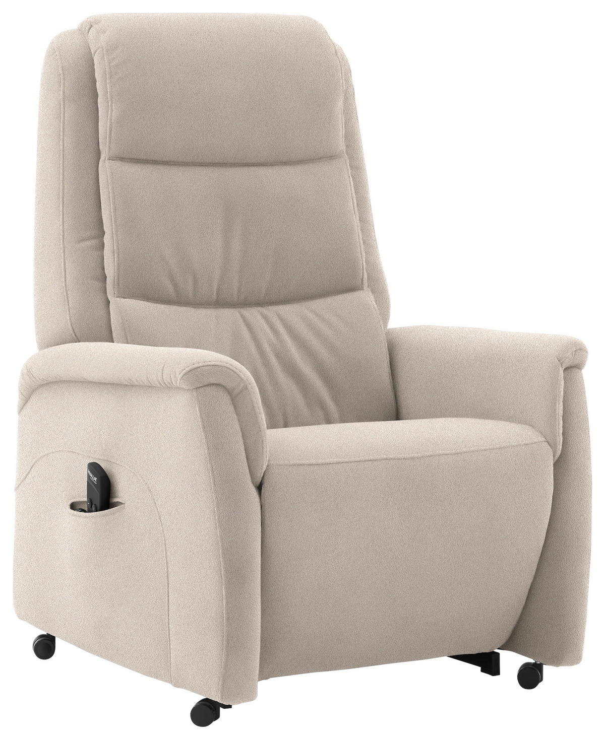 FERNSEHSESSEL in Mikrofaser Sandfarben  - Sandfarben/Schwarz, KONVENTIONELL, Kunststoff/Textil (70/107/88cm) - Valdera