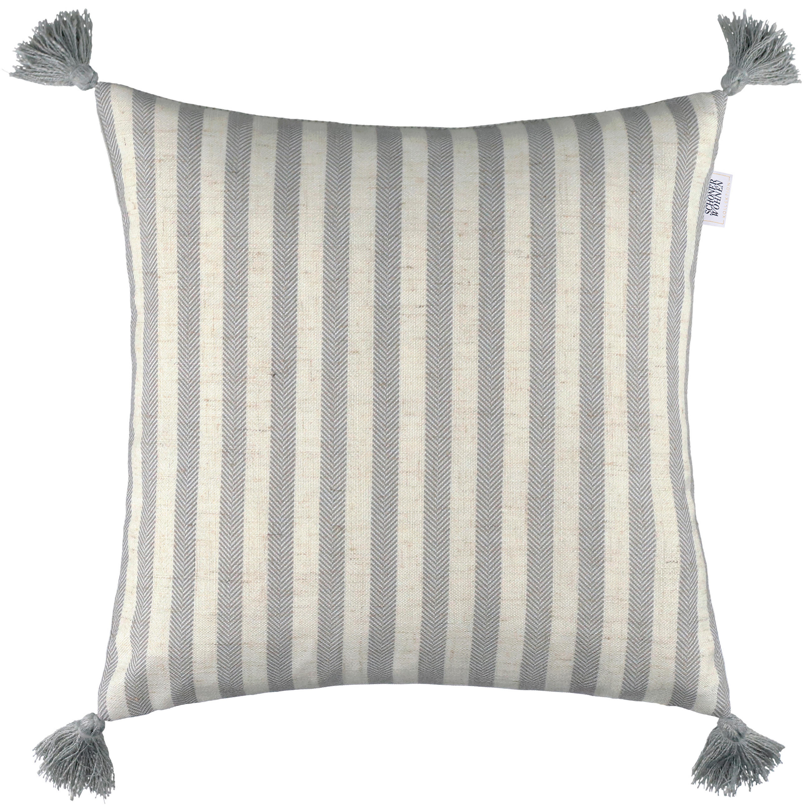 KISSENHÜLLE SW-Habit 38/38 cm  - Creme/Grau, Basics, Textil (38/38cm) - Esprit