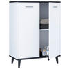 KOMMODE 60/81/28 cm  in Anthrazit, Weiss  - Weiss/Anthrazit, Modern, Holzwerkstoff/Kunststoff (60/81/28cm) - MID.YOU