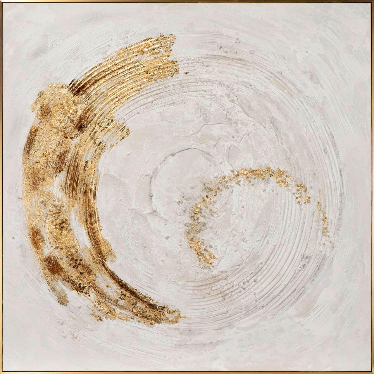 LEINWANDBILD 140/70/4,5 cm  - Weiss/Goldfarben, Modern, Holz (140/70/4,5cm)