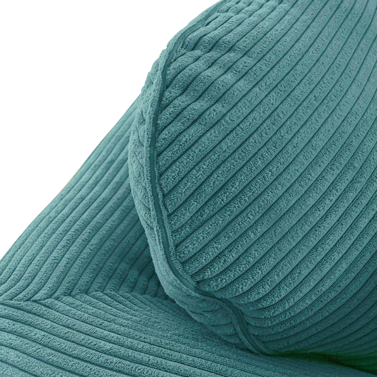 3-SITZER-SOFA in Cord Petrol  - Dunkelbraun/Petrol, Konventionell, Holz/Textil (215/70/90cm) - home24