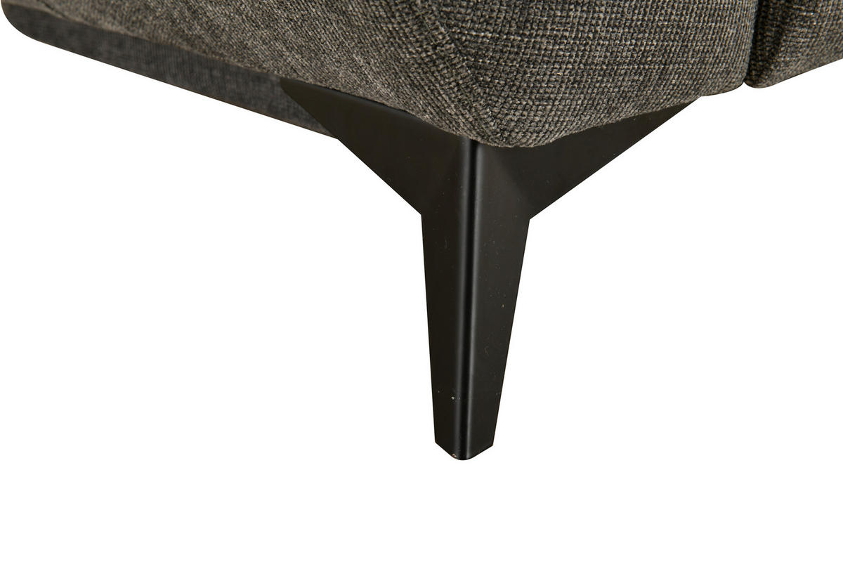 HEIMKINO-SOFA Webstoff Grau  - Chromfarben/Grau, MODERN, Textil/Metall (230/98/103cm) - Livetastic