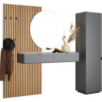 GARDEROBE  in 270,5/200/40 cm  - Anthrazit/Naturfarben, Design, Glas/Holz (270,5/200/40cm) - Dieter Knoll
