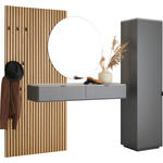 GARDEROBE  in 270,5/200/40 cm  - Anthrazit/Naturfarben, Design, Glas/Holz (270,5/200/40cm) - Dieter Knoll