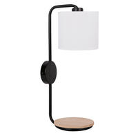 WANDLEUCHTE 18/13/41 cm   - Schwarz, Natur, Metall (18/13/41cm)