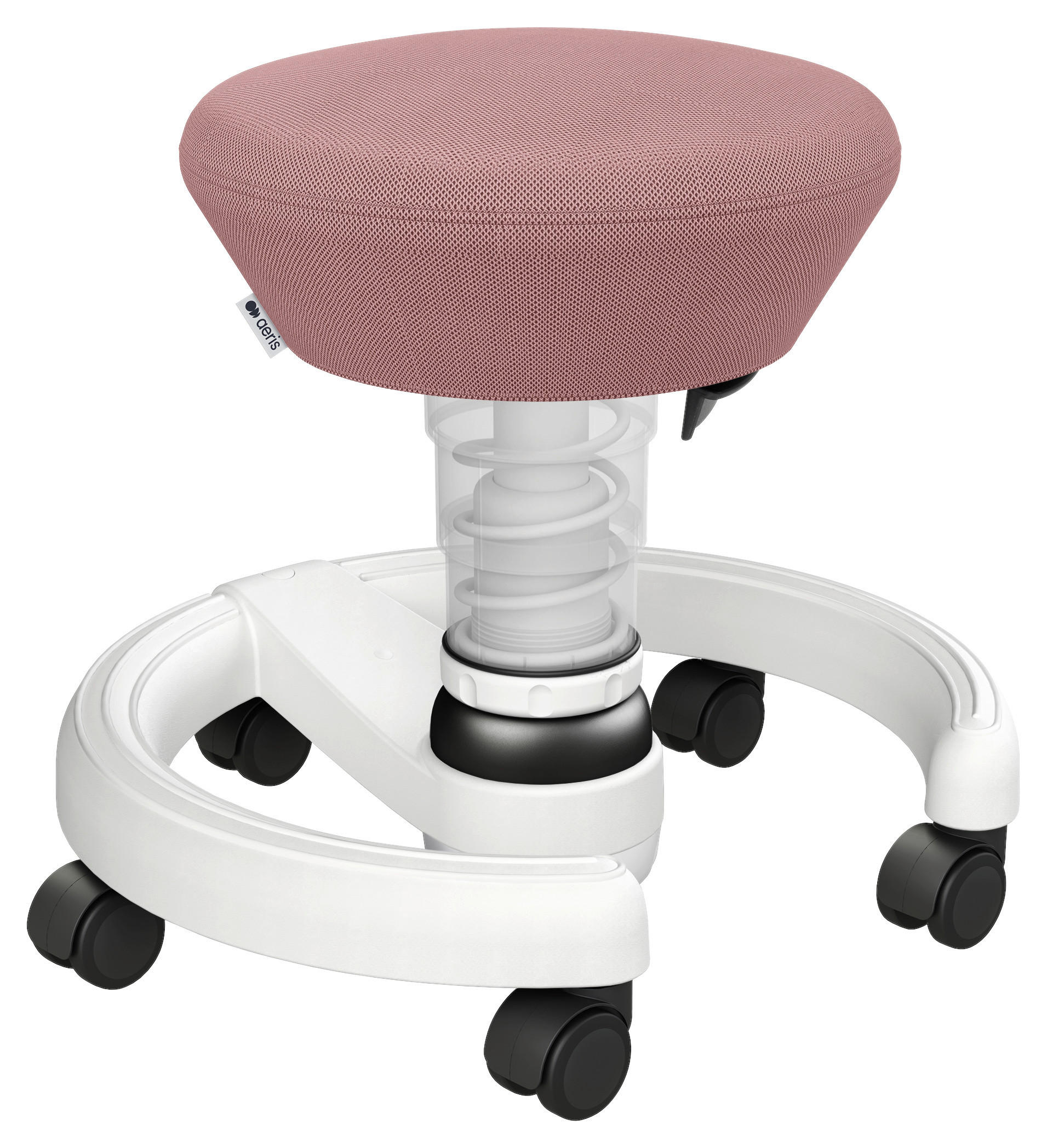 BÜROHOCKER 48/32-47,5/48 cm  - Rosa/Weiß, KONVENTIONELL, Kunststoff/Textil (48/32-47,5/48cm) - Aeris