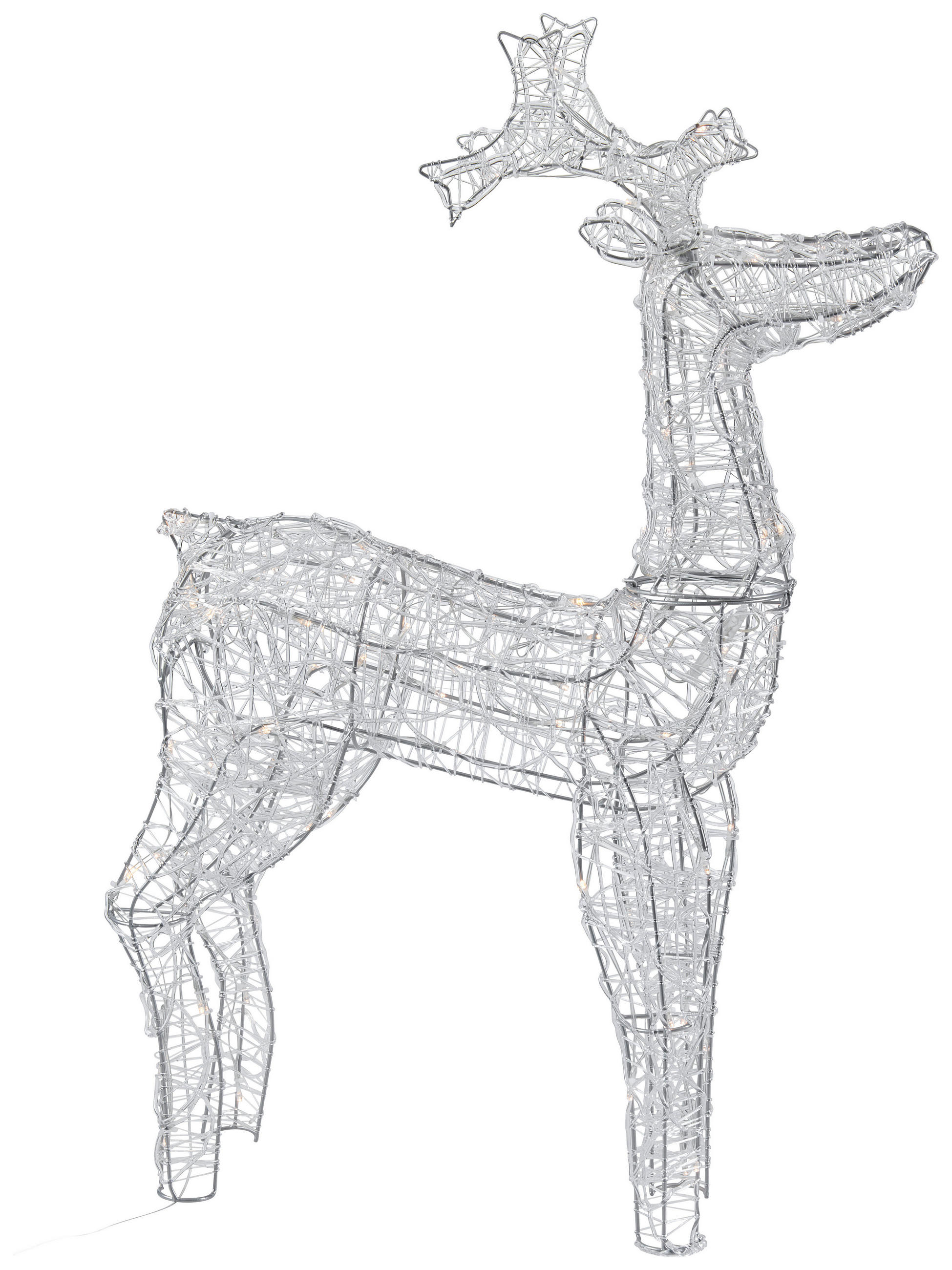 Ren Decorativ - alb, Lifestyle, plastic/metal (50/15/90cm) - X-Mas