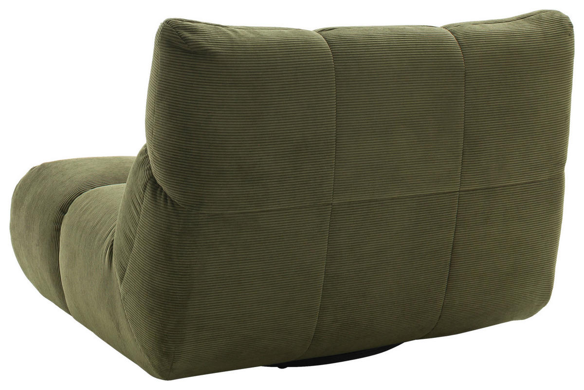 SESSEL in Feincord Waldgrün  - Waldgrün/Schwarz, Design, Kunststoff/Textil (112/85/108cm) - Pure Home Lifestyle