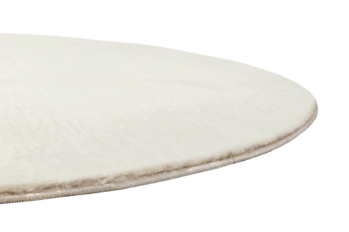 WEBTEPPICH  Wohnzimmer 80 cm Villa Rosso Creme rund  - Creme, Basics, Textil (80cm)