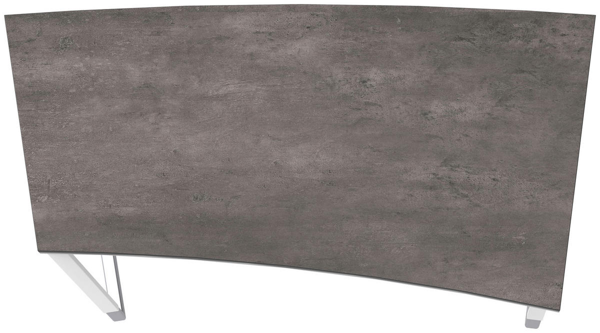 SCHREIBTISCH 200/100/68-82 cm  in Grau, Weiß, Alufarben  - Alufarben/Weiß, Design, Holzwerkstoff/Metall (200/100/68-82cm) - Moderano