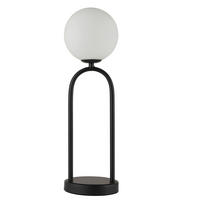 TISCHLEUCHTE 13/43.7 cm   - Opal/Schwarz, Basics, Glas/Metall (13/43.7cm) - ENDON