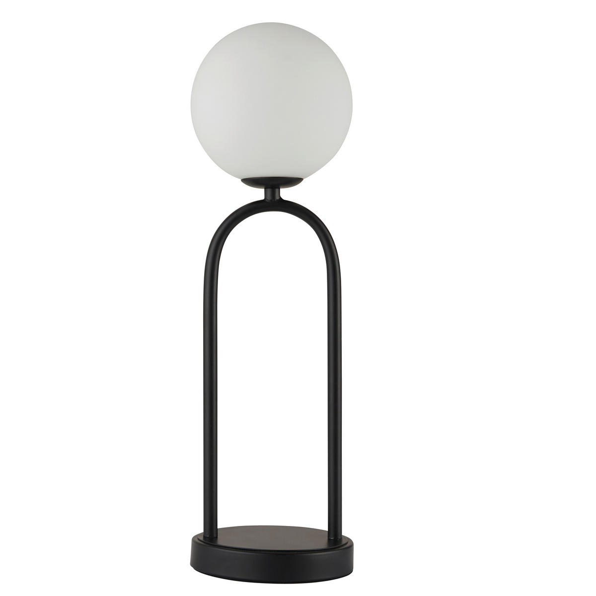 TISCHLEUCHTE 13/43.7 cm   - Opal/Schwarz, Basics, Glas/Metall (13/43.7cm) - ENDON