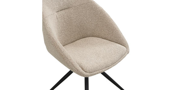 STUHL - Taupe/Schwarz, Trend, Textil/Metall (56/79/59,5cm) - Xora