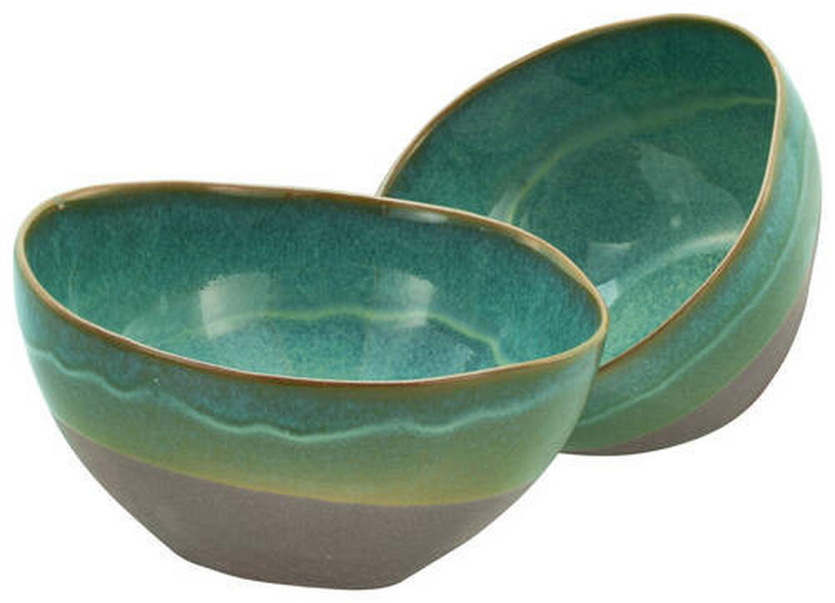SCHALE 2-teilig   - Olivgrün, Trend, Keramik - Creatable