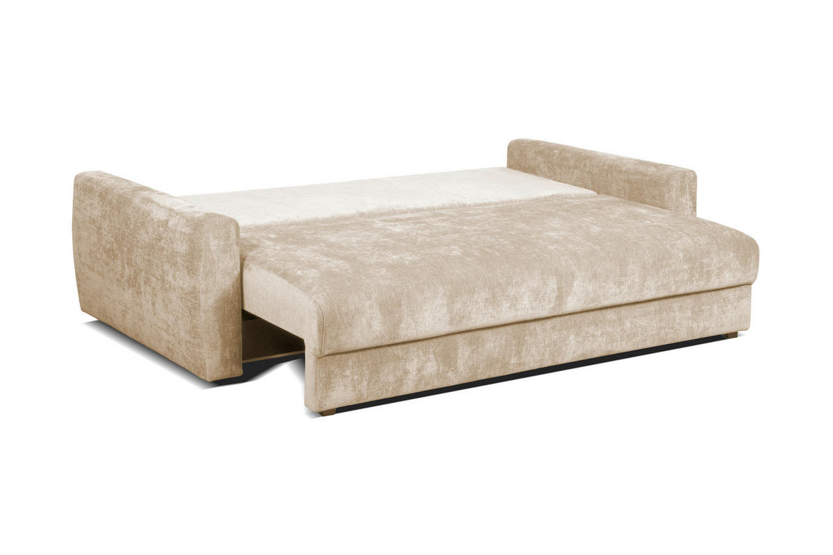 SCHLAFSOFA Chenille Beige  - Beige, Design, Textil (238/90/116cm) - Livetastic