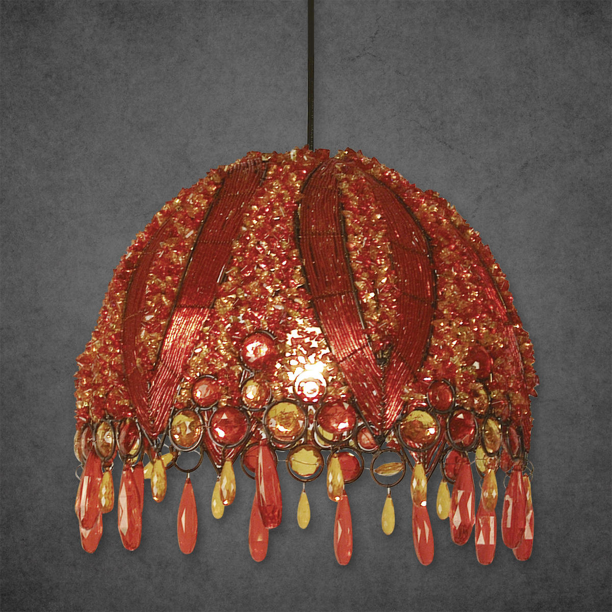 HÄNGELEUCHTE 32/101 cm   - Orange, LIFESTYLE, Kunststoff/Metall (32/101cm) - Näve