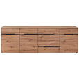 SIDEBOARD Graphitfarben, Eiche Artisan  165/82/44 cm  - Schwarz/Graphitfarben, Trend, Holzwerkstoff/Kunststoff (165/82/44cm) - Carryhome