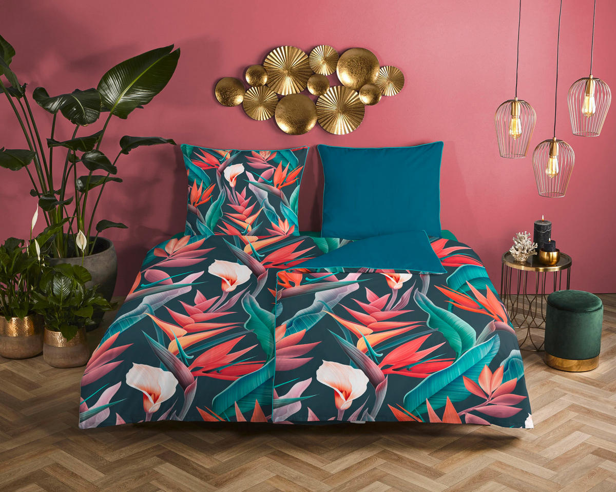 WENDEBETTWÄSCHE Chloe Satin 155/220 cm  - Multicolor, Design, Textil (155/220cm)