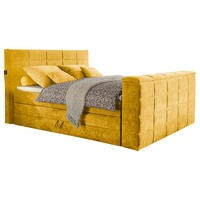 BOXSPRINGBETT 180/200 cm  in Gelb  - Gelb, KONVENTIONELL, Textil (180/200cm) - Carryhome