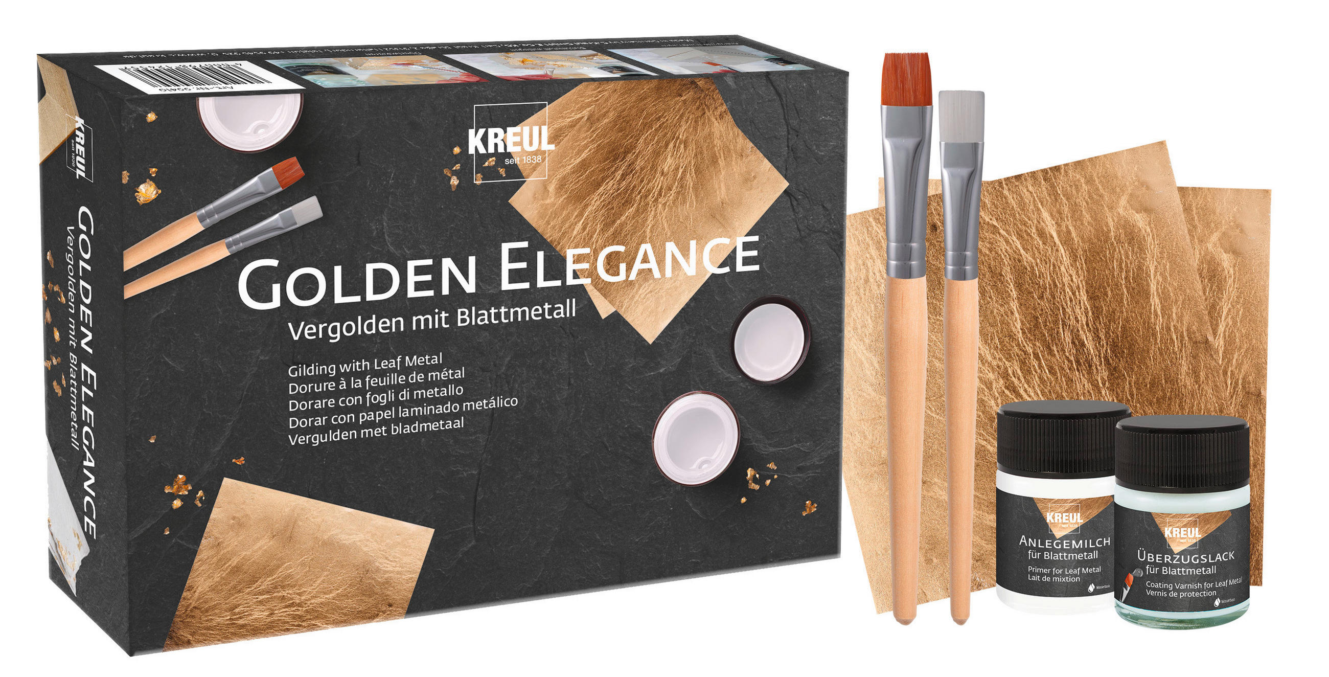 BLATTMETALL - Goldfarben, Basics (15,5/5/23,5cm)