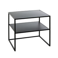 BEISTELLTISCH in Metall 50/40/45 cm  - Schwarz, Trend, Metall (50/40/45cm)