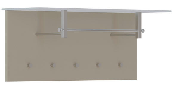 GARDEROBENPANEEL  in 102/41/33 cm  - Sandfarben, Design, Glas/Holzwerkstoff (102/41/33cm) - Moderano