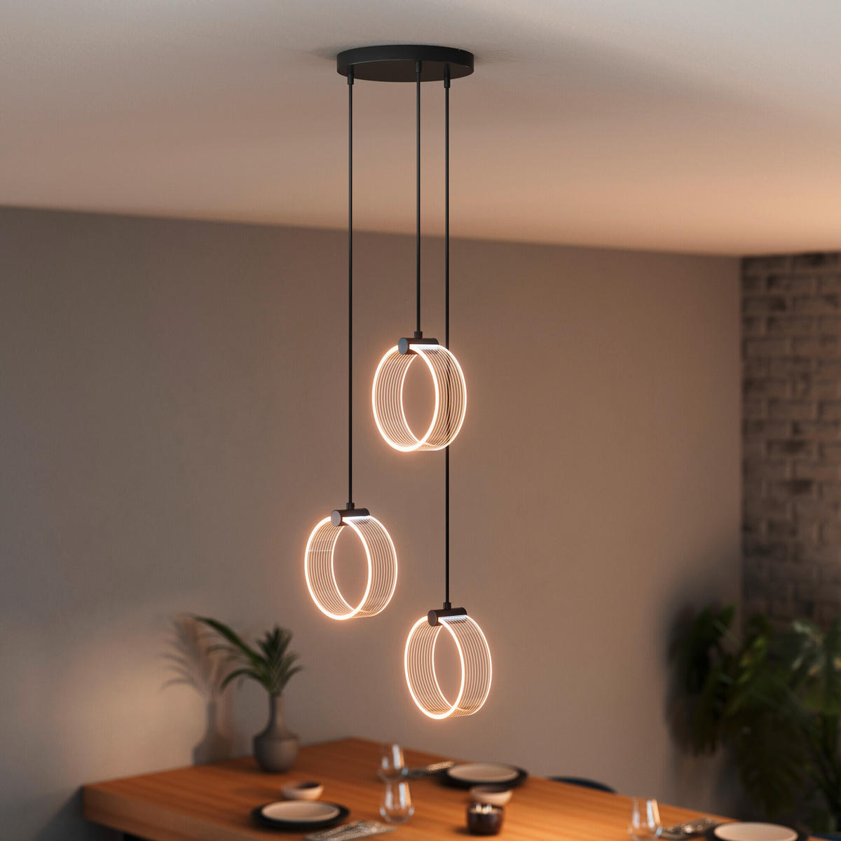 LED-PENDELLEUCHTE 28/20/121 cm   - Schwarz, Design, Kunststoff (28/20/121cm) - Ledvance
